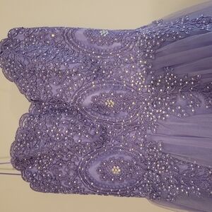Elegant Purple Beaded Gown